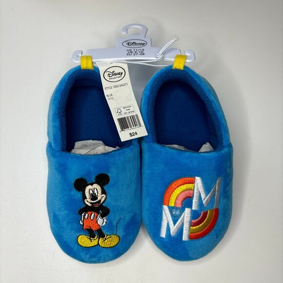 Disney Collection Kids Boys Mickey and Friends Mickey Mouse Slip-On Slippers NEW - Picture 1 of 2
